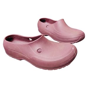 Rare Crocs Solid Two Hole Clogs Clay Brown Women's Size 9 Men's 7